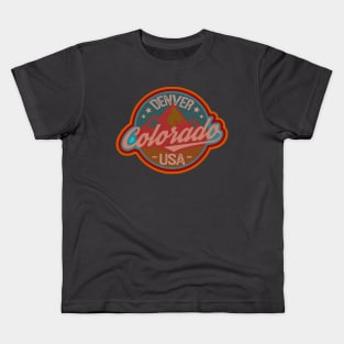 Denver Colorado badge Kids T-Shirt